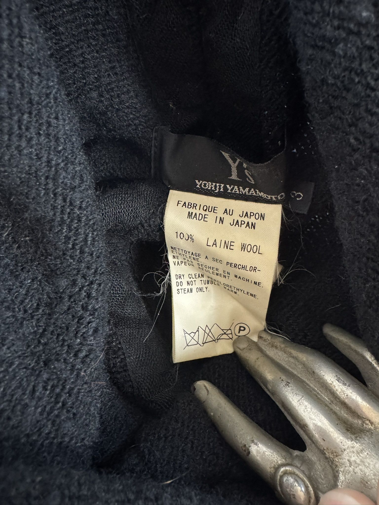 Yohji Yamamoto Vintage Y's Yohji Yamamoto Black Wool Knit Turtleneck Size M / US 6-8 / IT 42-44 - 3 Thumbnail