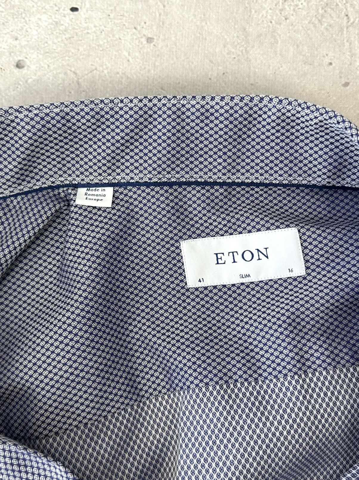 Eton Eton Slim Fit Cotton Long Sleeve Men’s Shirt Size US L / EU 52-54 / 3 - 8 Thumbnail