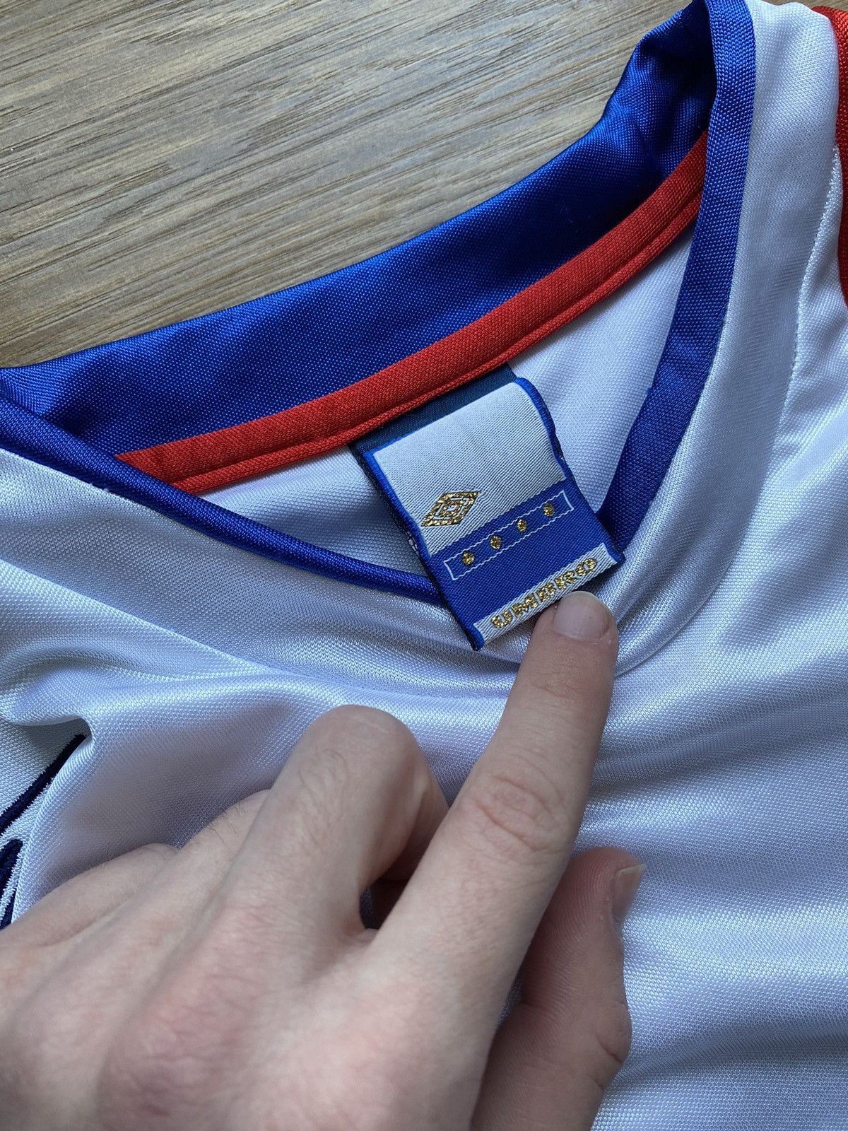 Umbro × Vintage Umbro Olympique Lyonnas Vintage Jersey,Y2K,BlockCore Size US L / EU 52-54 / 3 - 3 Thumbnail