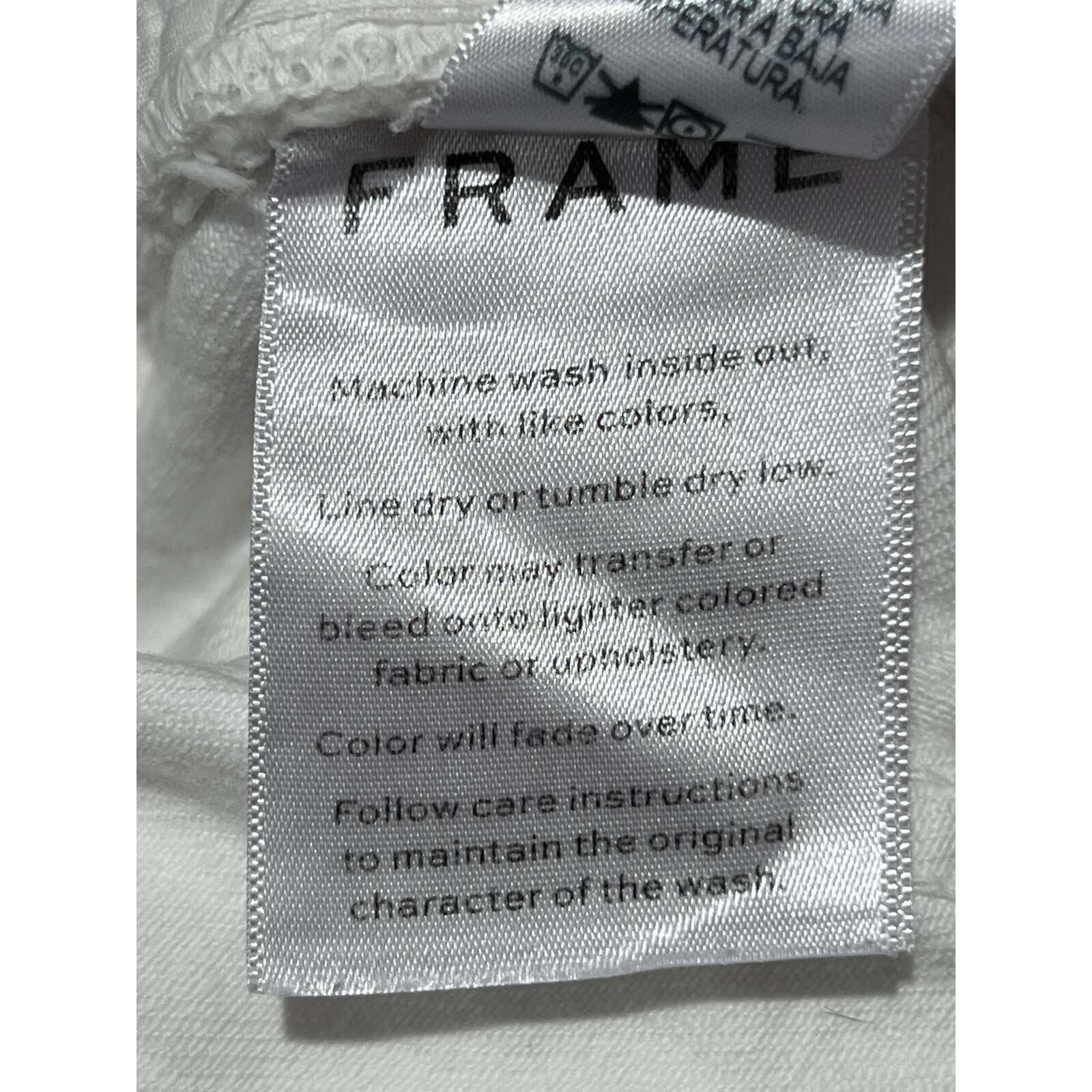 Frame FRAME Women The Cotton Jeans White Size 30 A003088 Size 30" / US 8 / IT 44 - 7 Thumbnail
