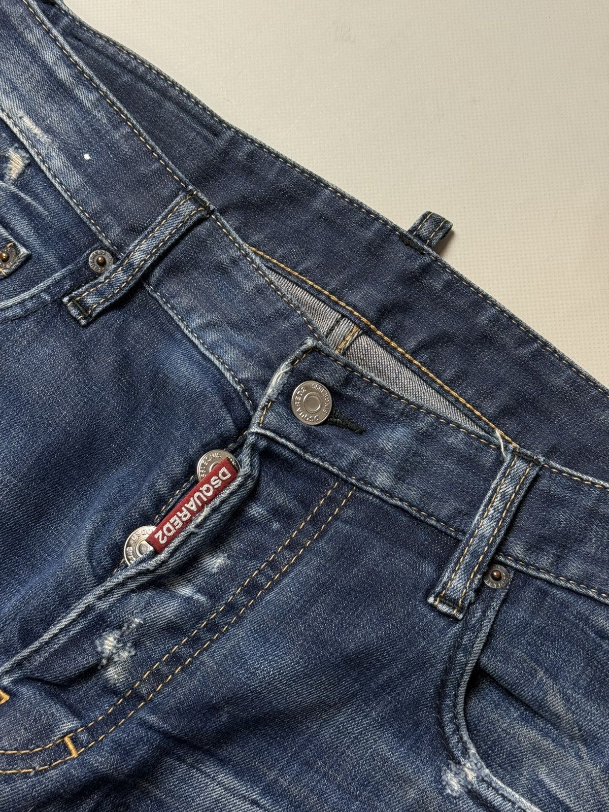 Dsquared2 Dsquared2 Men’s Distressed Denim Tidy Biker Jeans Size 48 Size US 32 / EU 48 - 12 Thumbnail