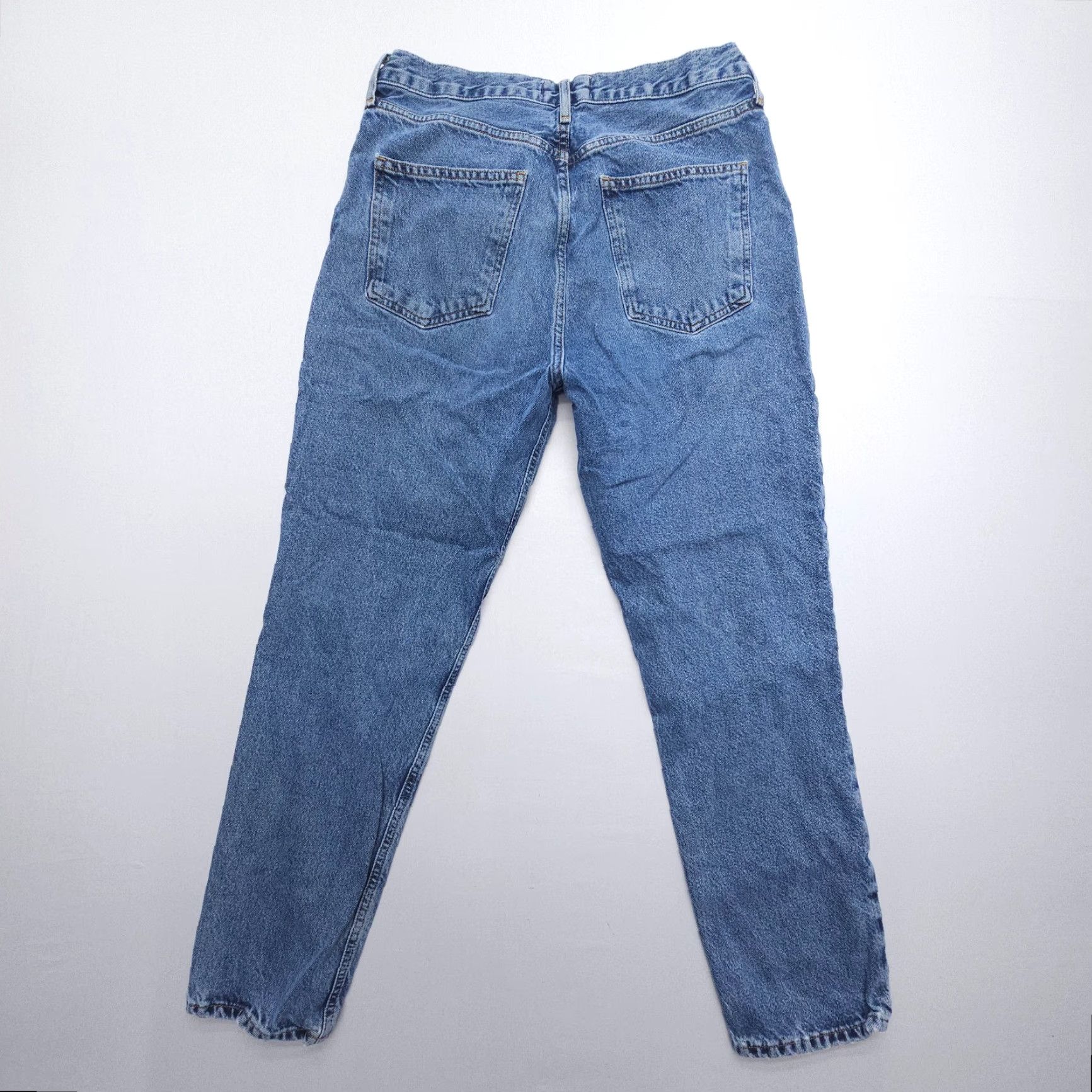 Agolde AGOLDE Jeans Womens 28 Dark Button Fly Relaxed Tapered High Rise 5-Pocket Denim Blue Vintage USA 90s Size 28" / US 6 / IT 42 - 2 Thumbnail