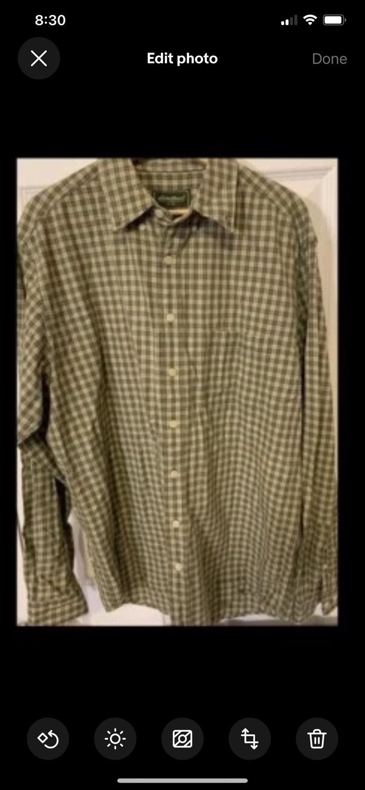 Eddie Bauer Vtg Eddie Bauer mens sz L Tall green plaid button shirt Size US L / EU 52-54 / 3 - 4 Thumbnail