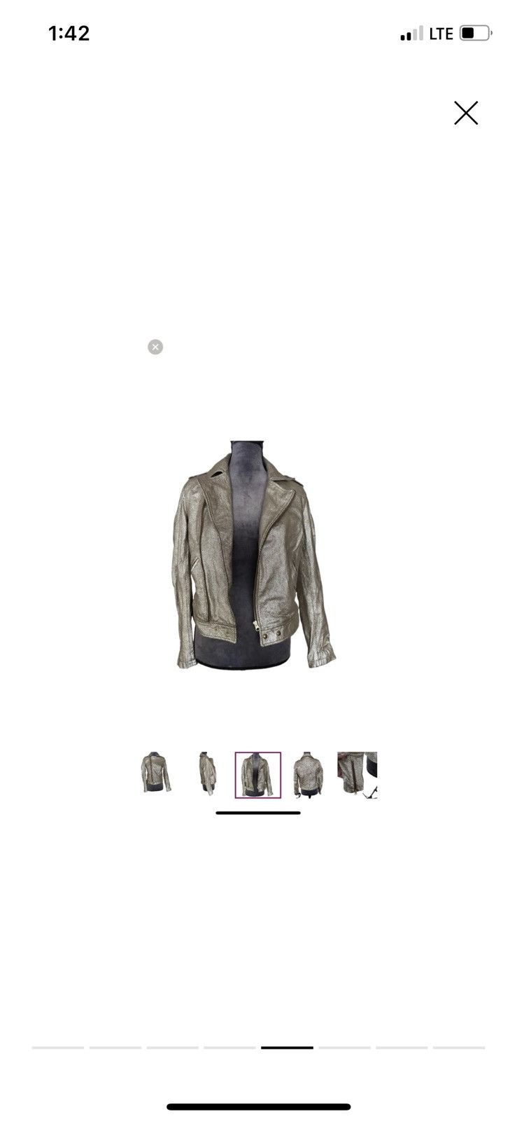 Vintage CRAIE Vintage Gold Leather Jacket Size S / US 4 / IT 40 - 5 Thumbnail