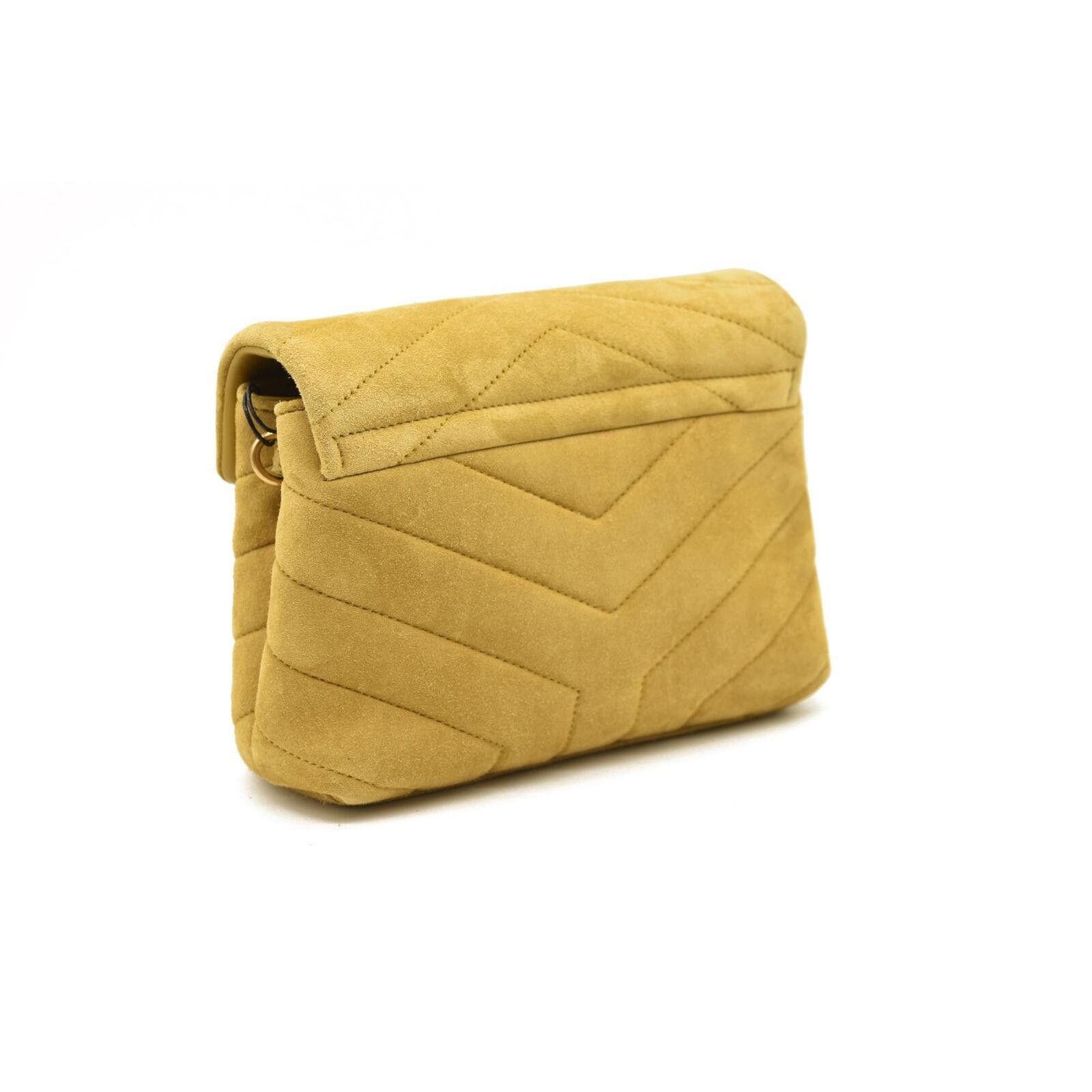 Designer Saint Laurent Suede Toy Loulou Shoulder Bag Chartreuse NEW Size ONE SIZE - 5 Thumbnail