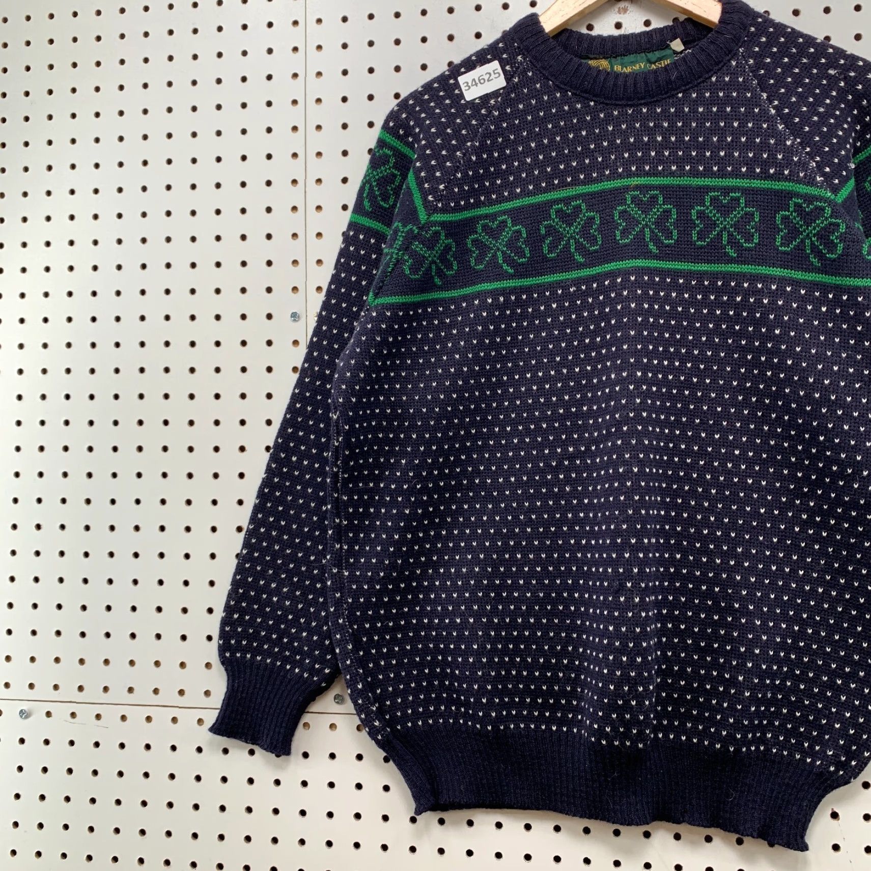 Vintage VINTAGE Blarney Sweater Shirt Mens Large Blue Ireland 22x27 Wool Pullover Crew Neck Knitted Knit Casual 20th Century Size US L / EU 52-54 / 3 - 6 Thumbnail