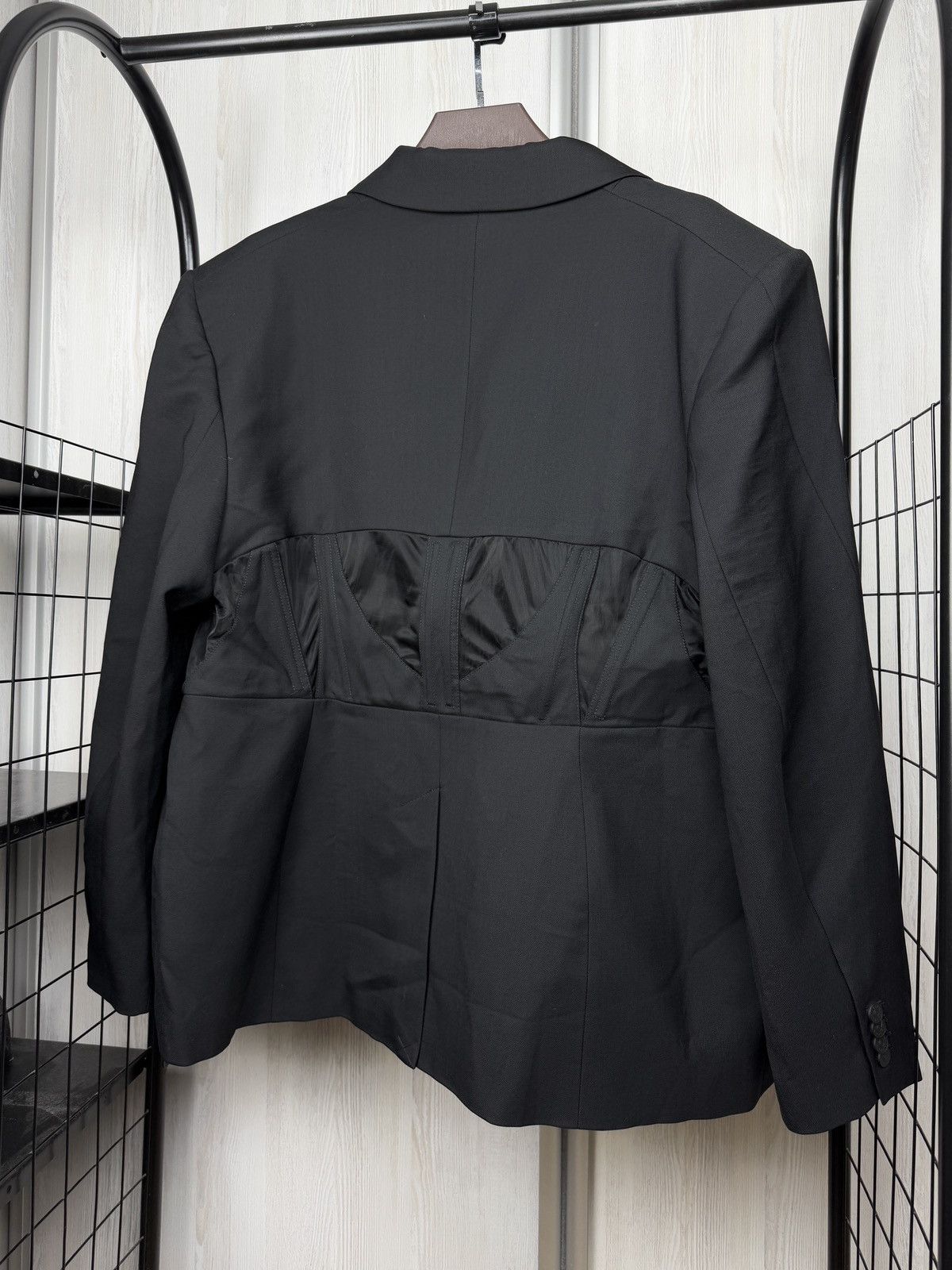 H&M × Mugler Mugler x H&M Corset-Style Wool Jacket Blazer size XXL 54 Size XXL / US 16-18 / IT 52-54 - 8 Thumbnail