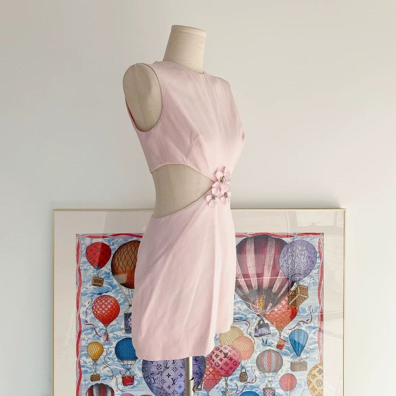 Valentino Valentino Pink flower openwork dress Size S / US 4 / IT 40 - 3 Thumbnail