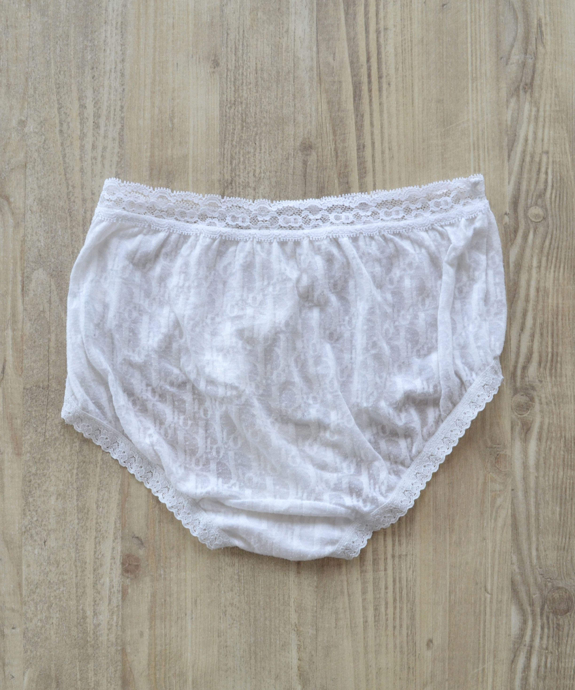 Dior 🔴 Dior Underwear CD Monogram Logo White Vintage Bikini Size ONE SIZE - 4 Thumbnail