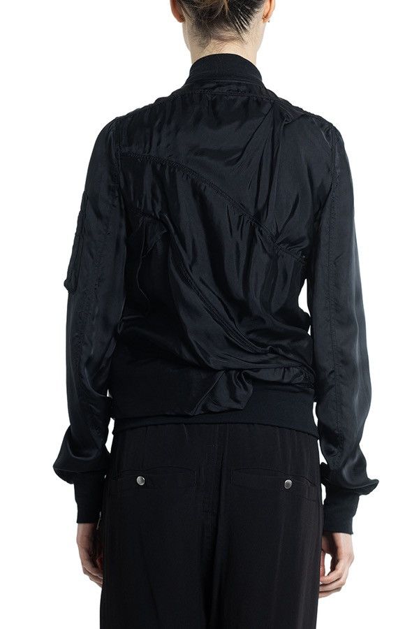 Rick Owens Last Rick Owens Ripple Flight Draped Bomber Black Jacket Size XS / US 0-2 / IT 36-38 - 5 Thumbnail
