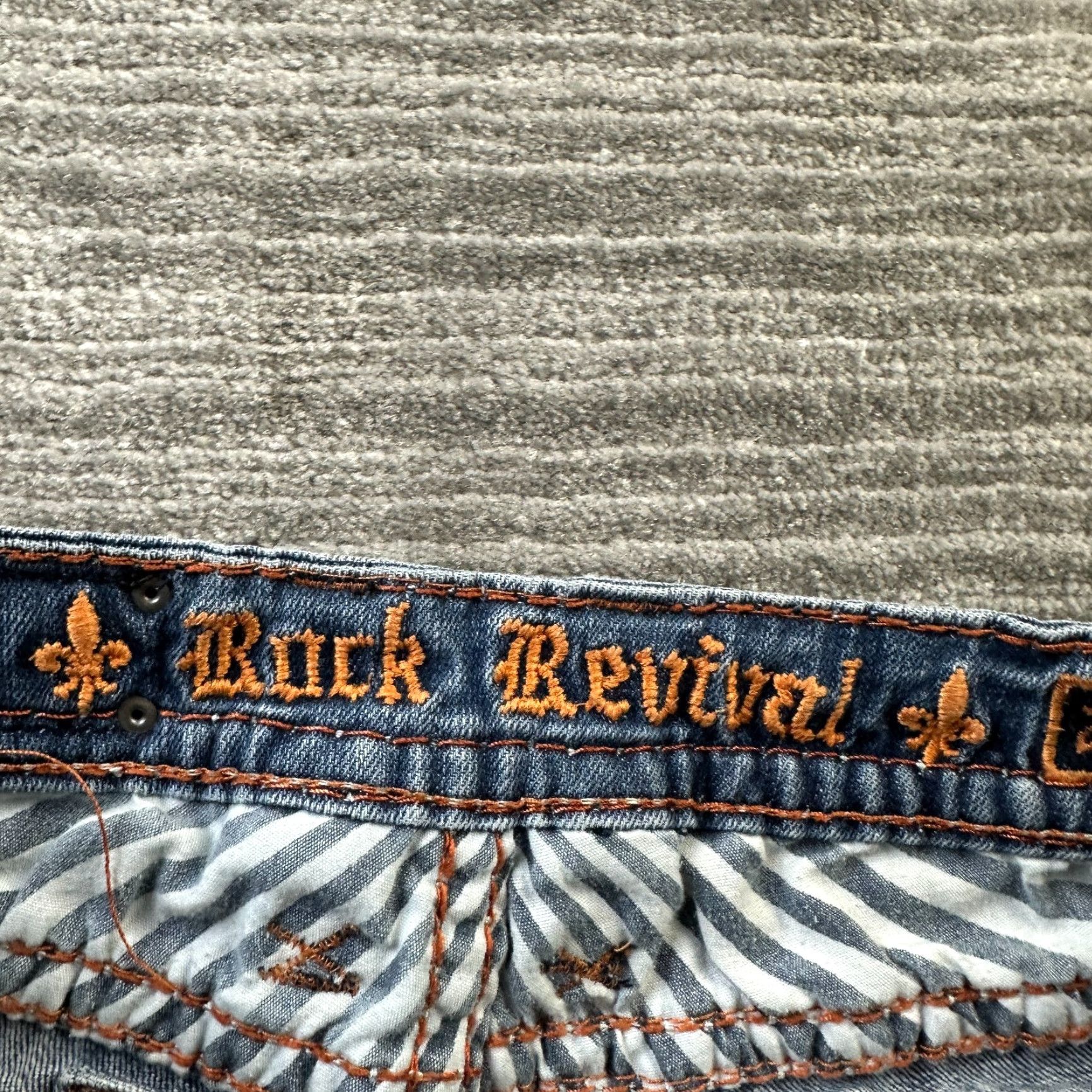 Vintage Rock Revival Jeans Womens 27 Luna Easy Boot Blue Denim Pants Flam Size 27" / US 4 / IT 40 - 6 Thumbnail