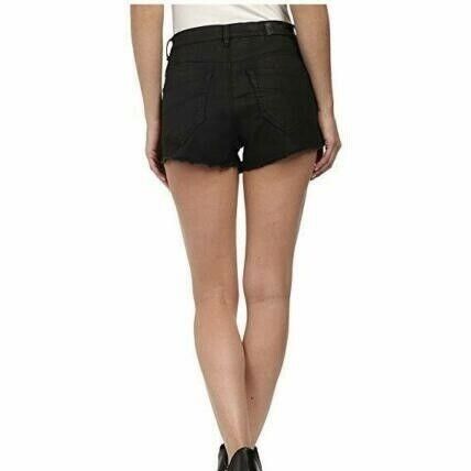Diesel DIESEL Womens Black High Waisted Raw Hem Zipper Moto Shorts Size 26" / US 2 / IT 38 - 5 Thumbnail