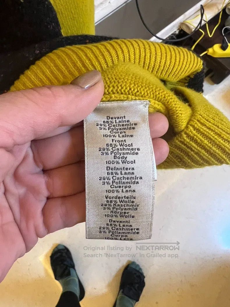 Hermes Hermes Black and yellow color-blocked sweater, made in Ita Size L / US 10 / IT 46 - 4 Thumbnail