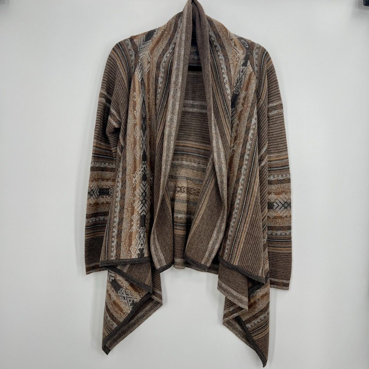 Peruvian Connection Baby Alpaca Silk Open Knit Cardigan M
