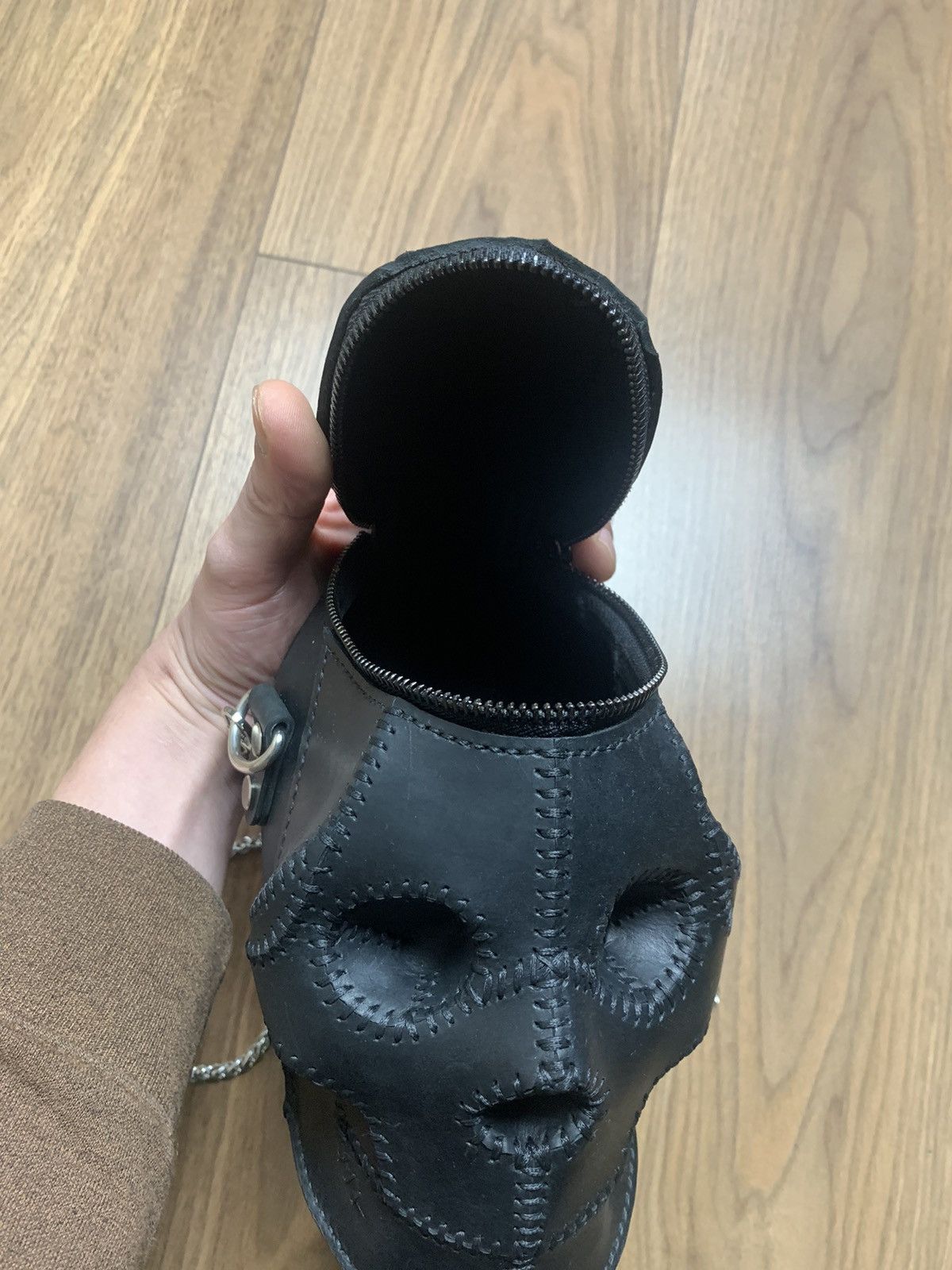 Handmade Handmade leather skull bag made of genuine leather Size ONE SIZE - 10 Thumbnail
