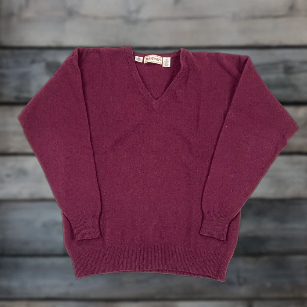 Vintage VINTAGE Woolrich Men Dark Red Lambs Wool V-Neck Pullover Sweater XL Short Description Not Needed But Size US XL / EU 56 / 4 - 1 Thumbnail