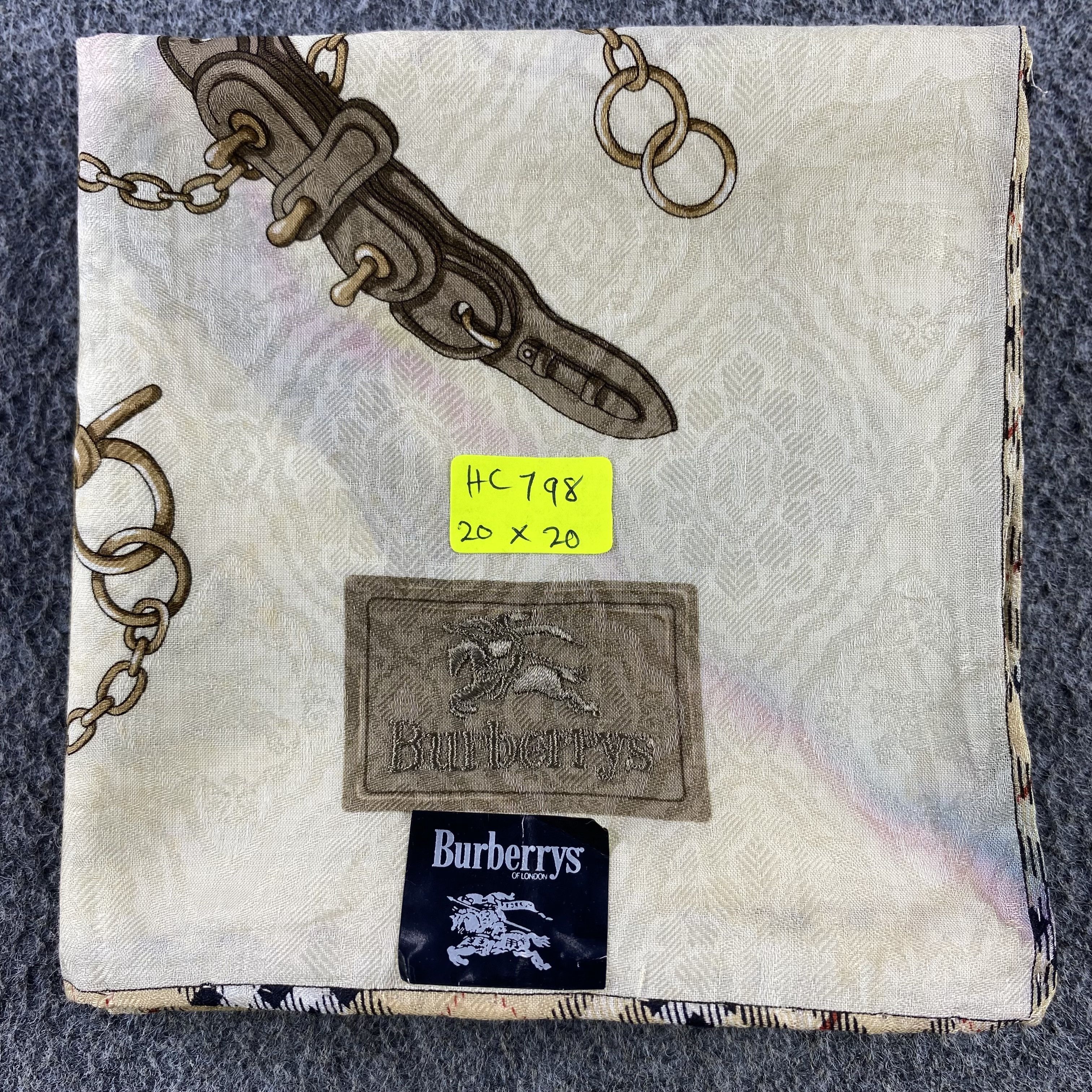 Burberry × Vintage Burberry Handkerchief/Neckerchief/Bandana HC798 Size ONE SIZE - 8 Thumbnail