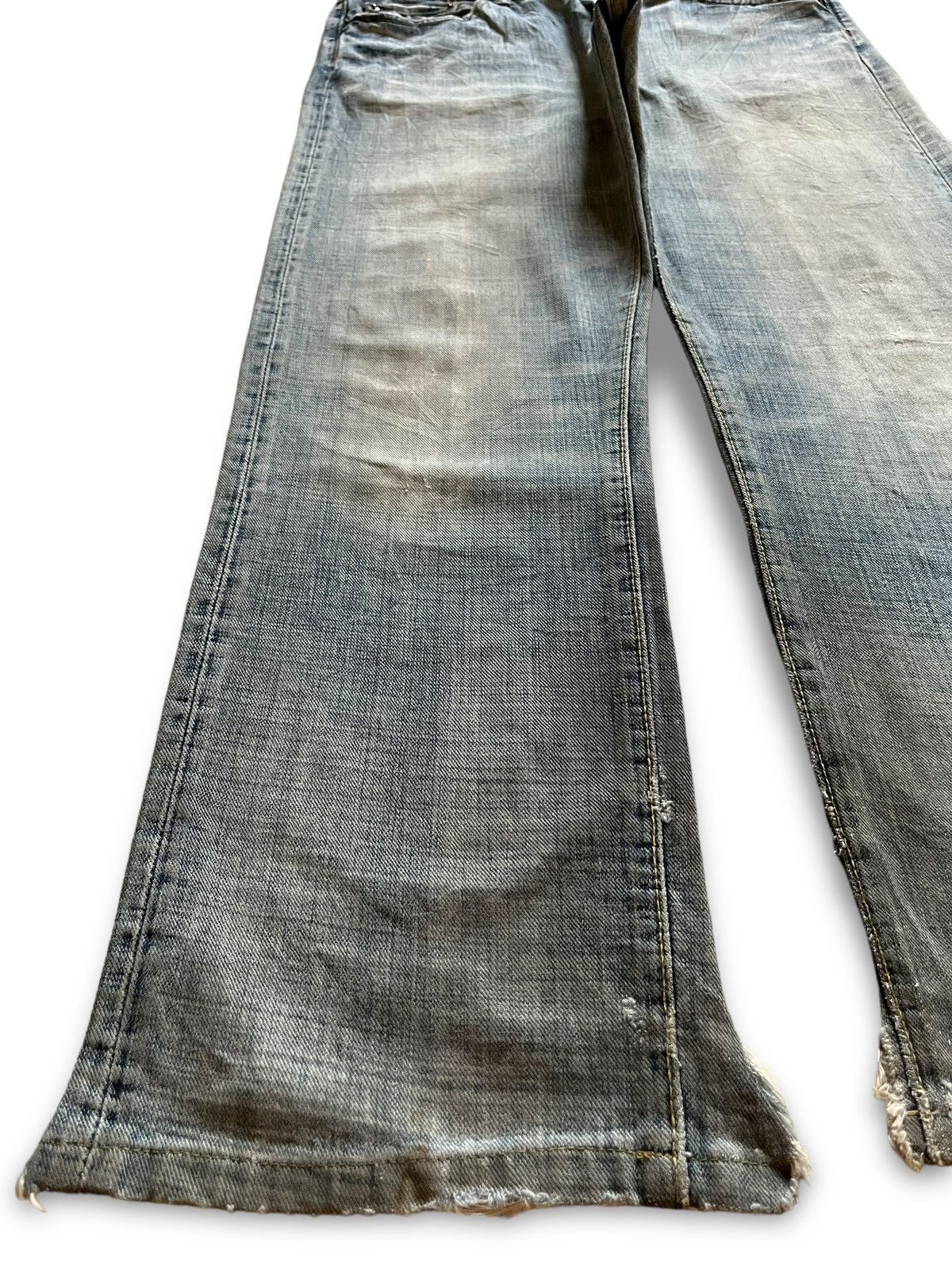 Japanese Brand Vintage Japanese Brand Mud Wash Distressed Loose Jeans Size US 33 - 6 Thumbnail