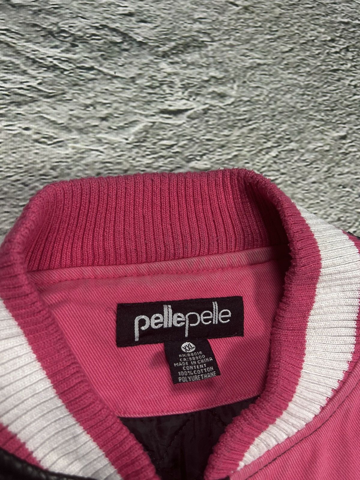 Marc Buchanan Pelle Pelle leather jacket black pink purple big logo Y2K Size US XL / EU 56 / 4 - 3 Thumbnail