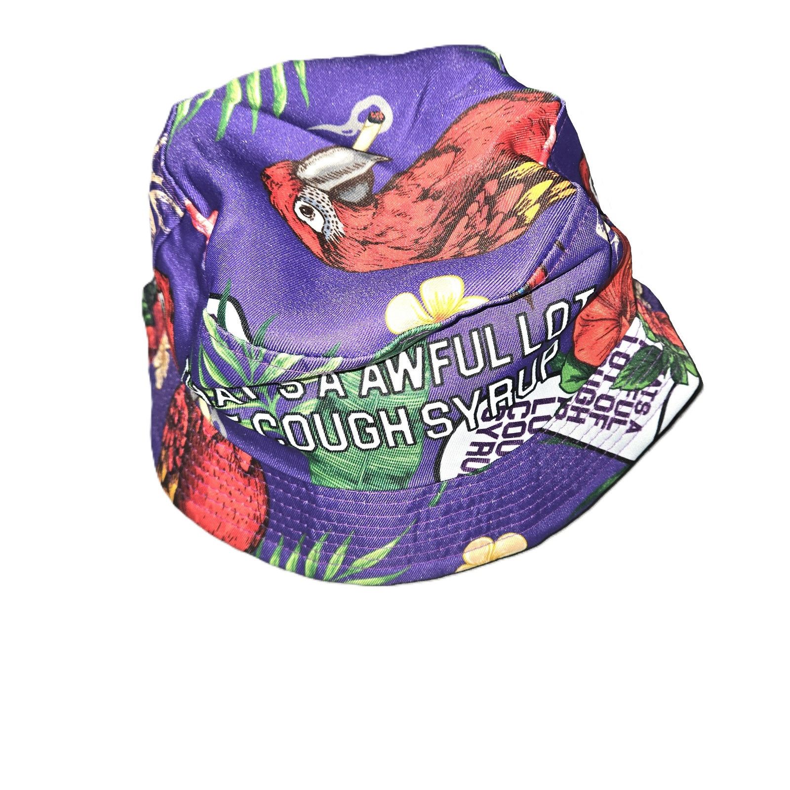 Awful Lot of Cough Syrup Thats A Awful Lot Of Cough Syrup Purple Bucket Hat Size ONE SIZE - 4 Thumbnail