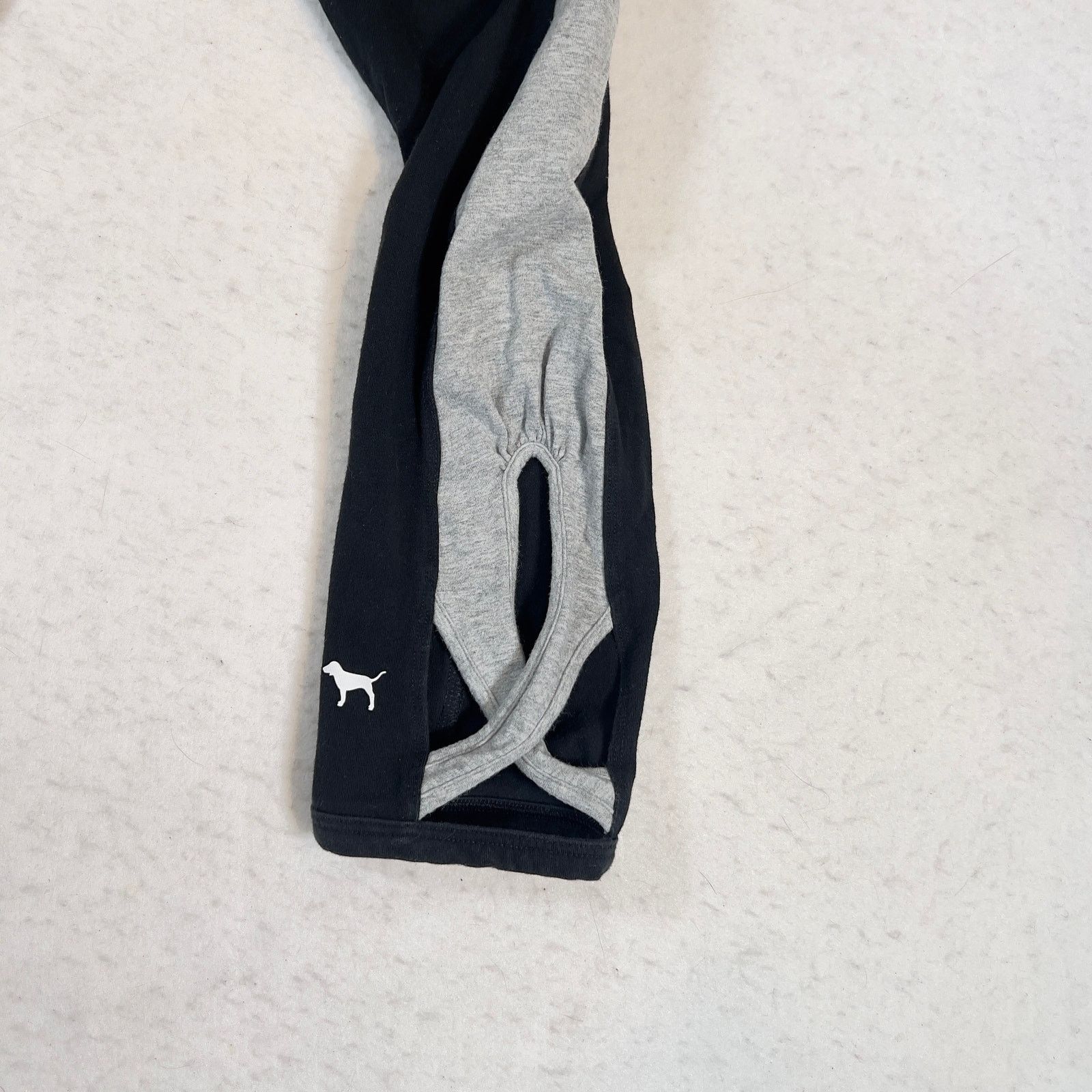Pink PINK Victoria's Secret Yoga Pant Med Black Pink Logo Legging Size 29" - 2 Thumbnail
