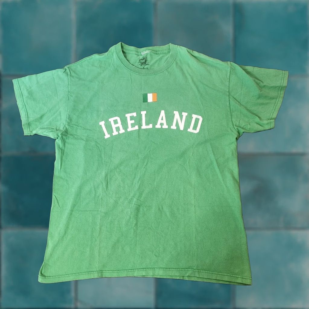 Vintage Ink Inc Ireland T Shirt Green Irish Flag Graphic Mens XL Shirt Crew Neck Short Sleeve Cotton Size US XL / EU 56 / 4 - 1 Thumbnail