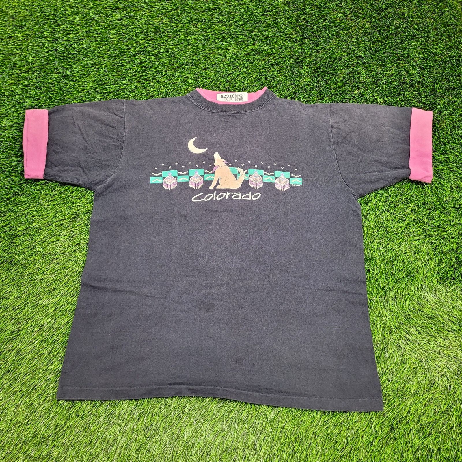 Other VTG 90s Colorado Howling Wolf Shirt Womens XL Black Pink USA Size XL / US 12-14 / IT 48-50 - 1 Thumbnail