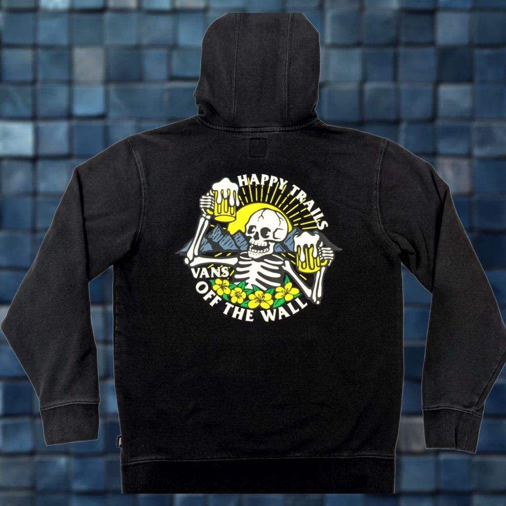 Vans Vans Hoodie Skull Graphic Black Men L Off the Wall Skateboard Jacket/Coat Size US L / EU 52-54 / 3 - 1 Thumbnail