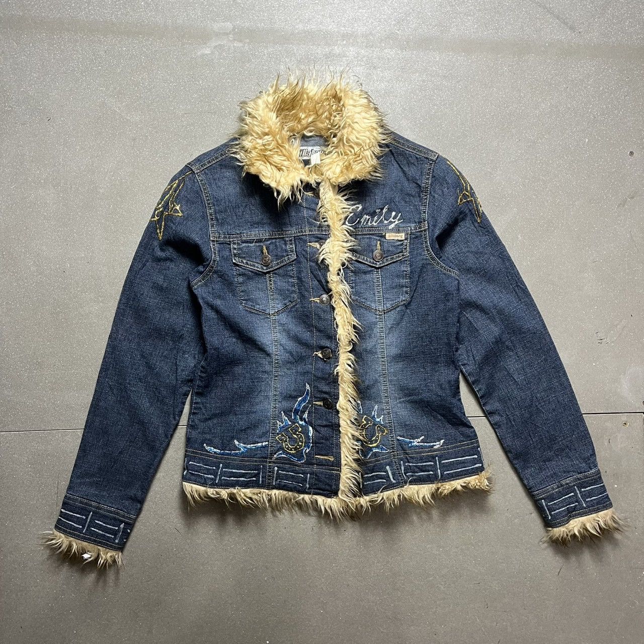 Billabong Bllabong Faux Fur Denim Jacket Size S / US 4 / IT 40 - 1 Thumbnail