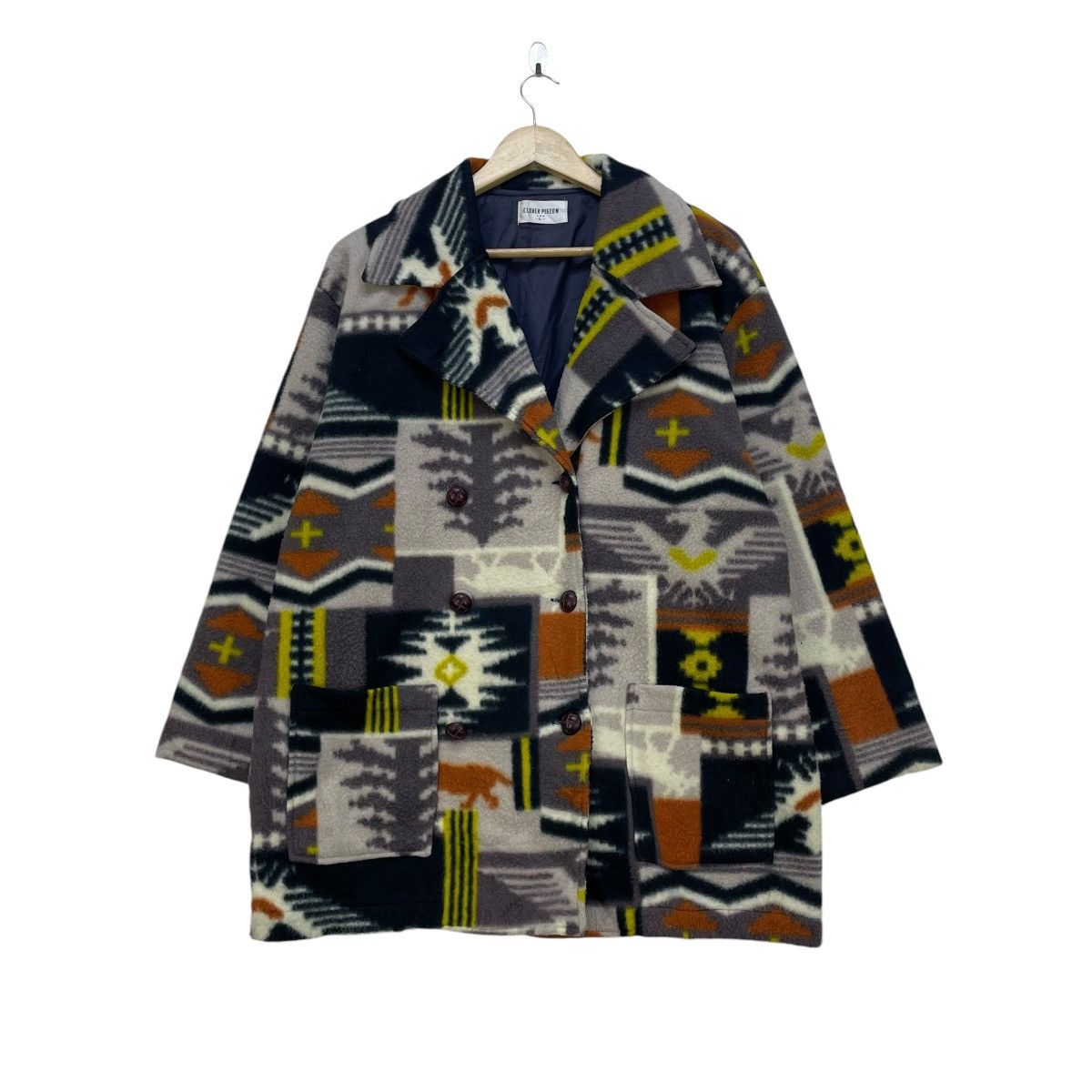Issey Miyake 💥Japanese Brand Glover Pigeon Native Double Collar Jacket Size US L / EU 52-54 / 3 - 2 Thumbnail