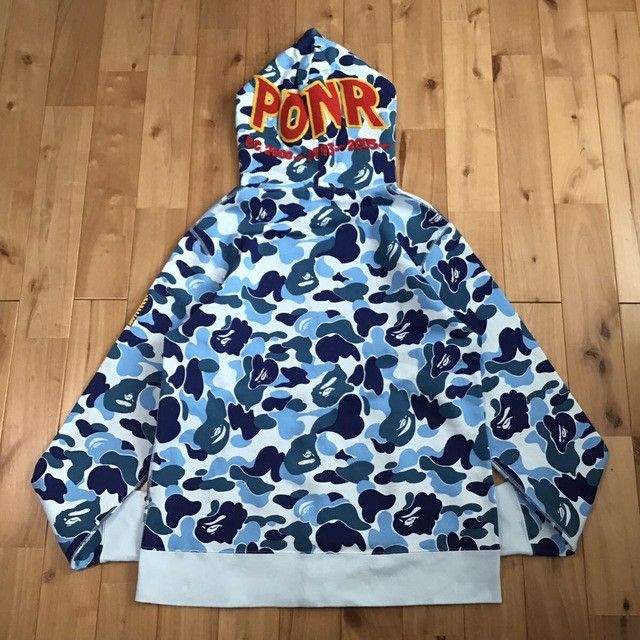 Bape BAPE ABC camo Blue shark full zip hoodie a bathing ape Size US L / EU 52-54 / 3 - 2 Thumbnail