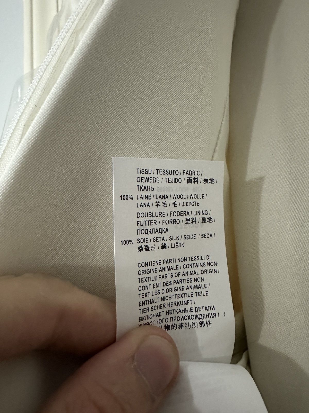 Saint Laurent Paris Ivory Double Breasted Suit Jacket Size 46R - 19 Thumbnail