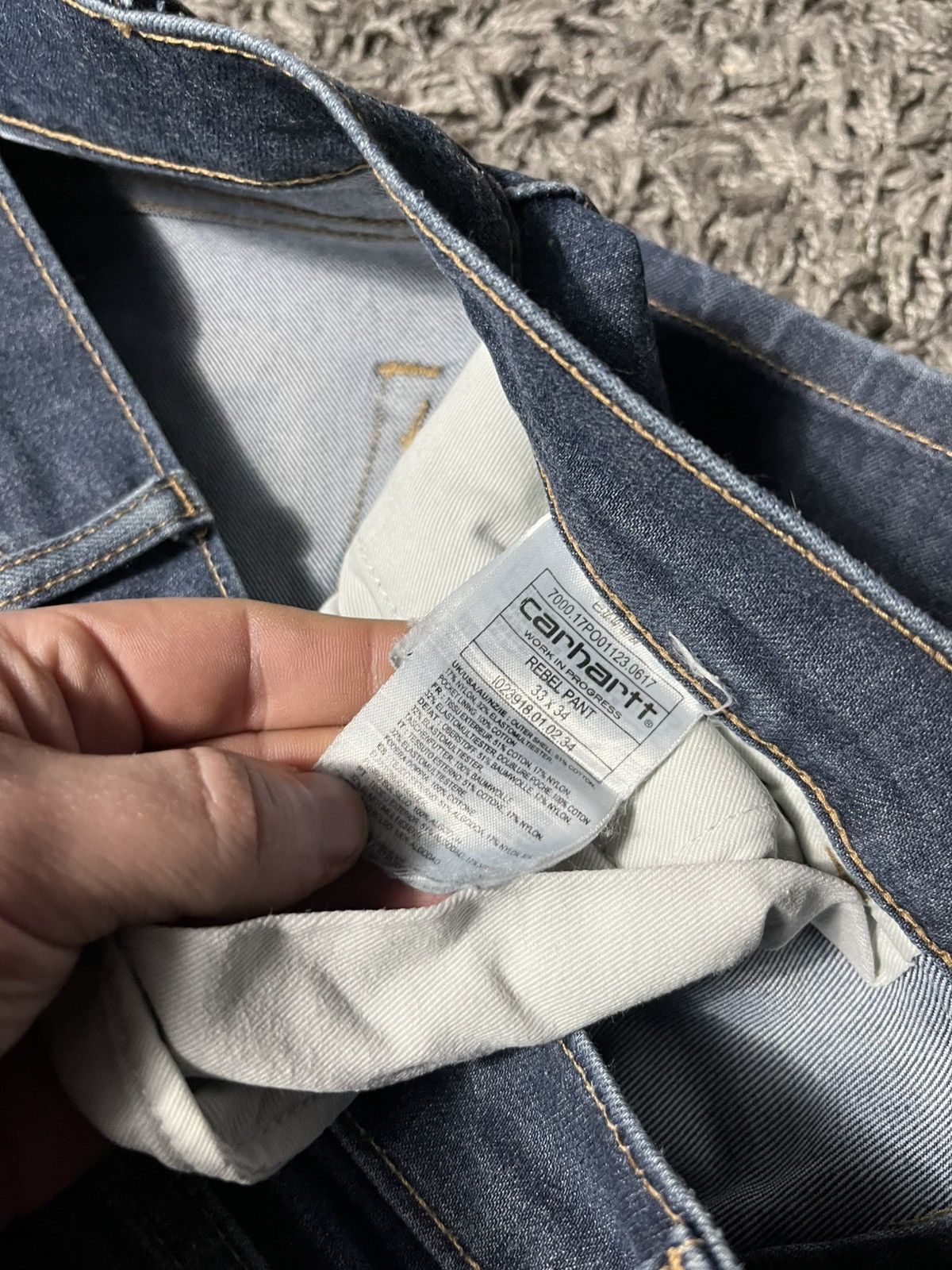 Carhartt Wip CARHARTT WIP REBEL PANTS JEANS DENIM Y2K Size US 33 - 6 Thumbnail