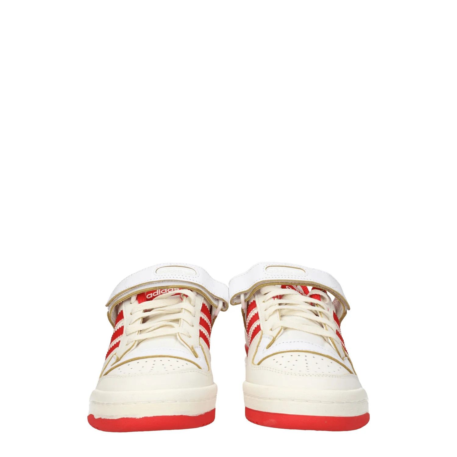 Adidas ob1o1e0625 Leather Low-Top Sneakers in Beige/Red Size US 10 / EU 43 - 3 Thumbnail