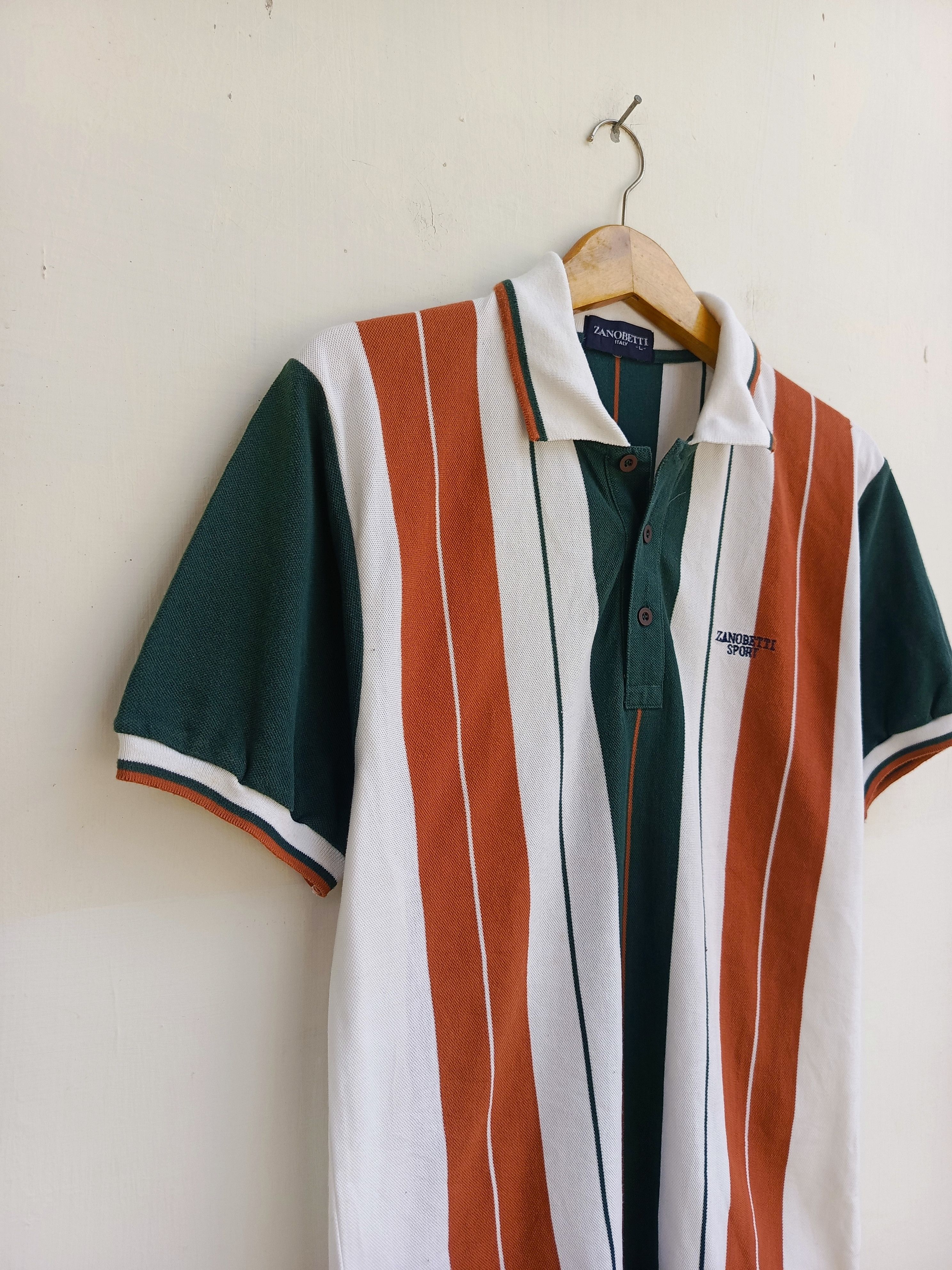 Other Zanobetti Sport Striped Polo Shirt Size US L / EU 52-54 / 3 - 4 Thumbnail