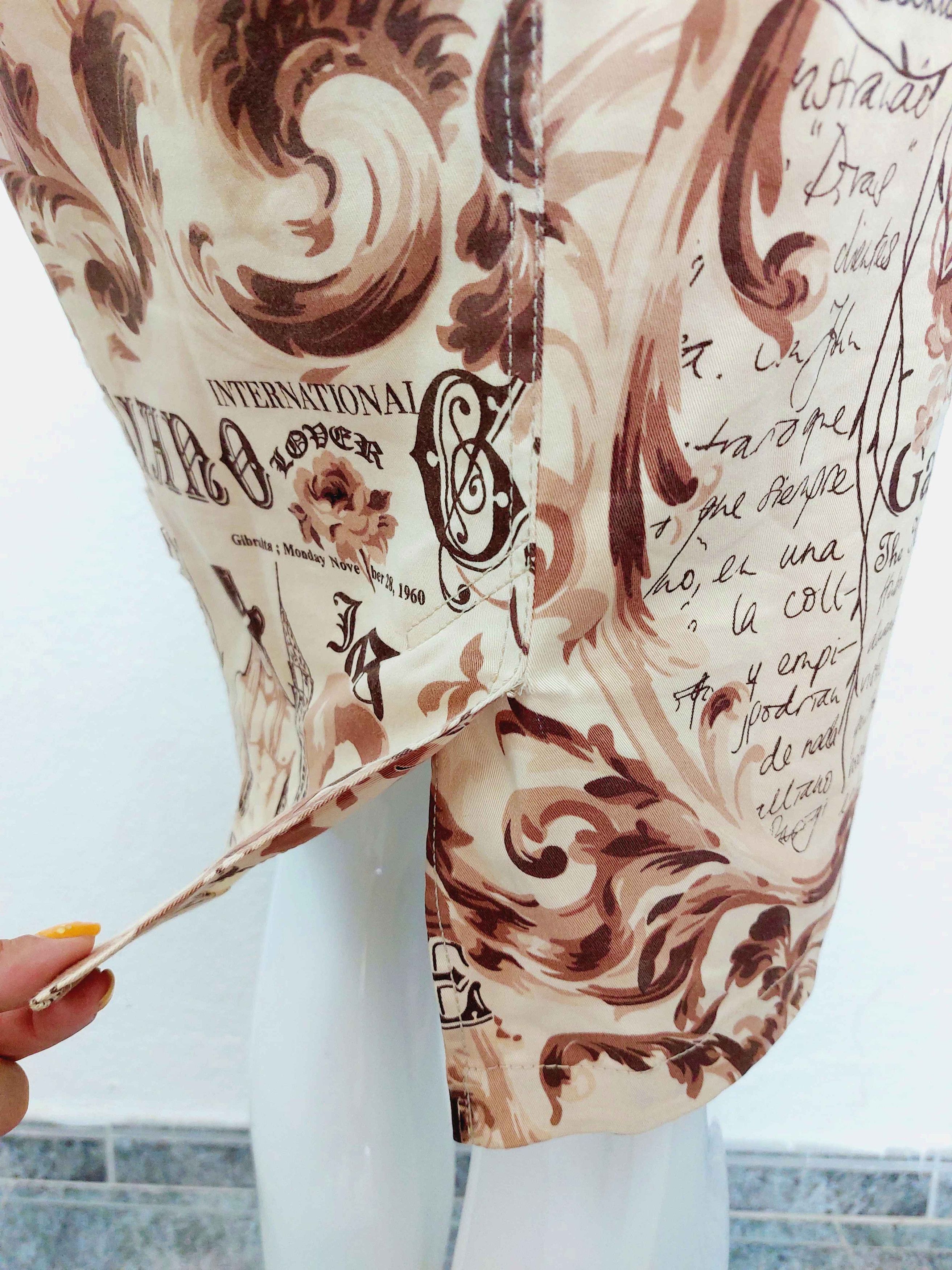 John Galliano John Galliano Gazette Runway Newspaper 2006 Midi Comic Skirt Size 27" / US 4 / IT 40 - 13 Thumbnail