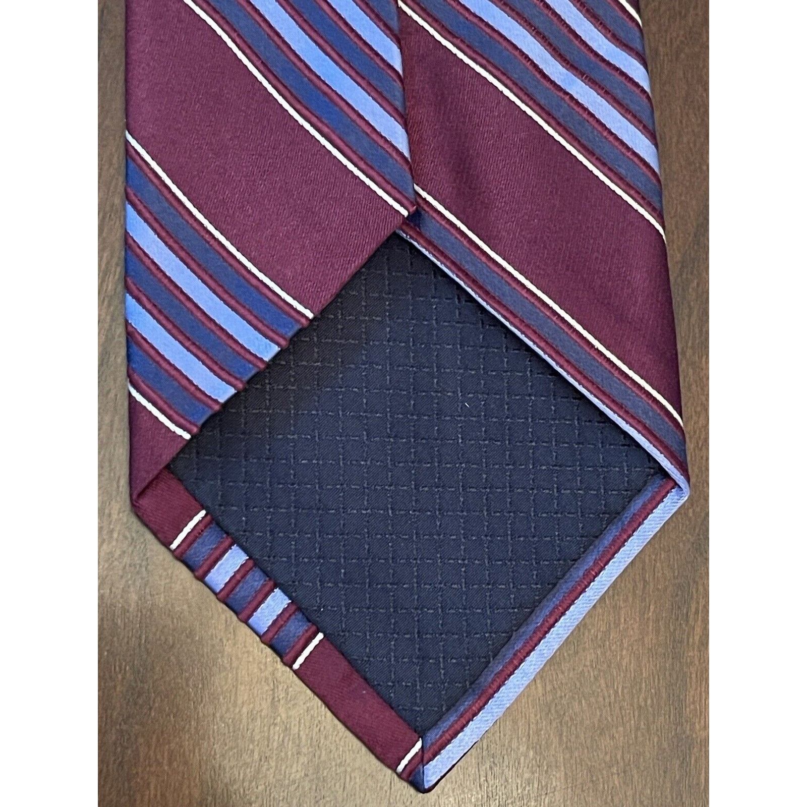 Jones New York Jones New York Burgundy Blue Hand Made Silk Made In China Size ONE SIZE - 2 Thumbnail