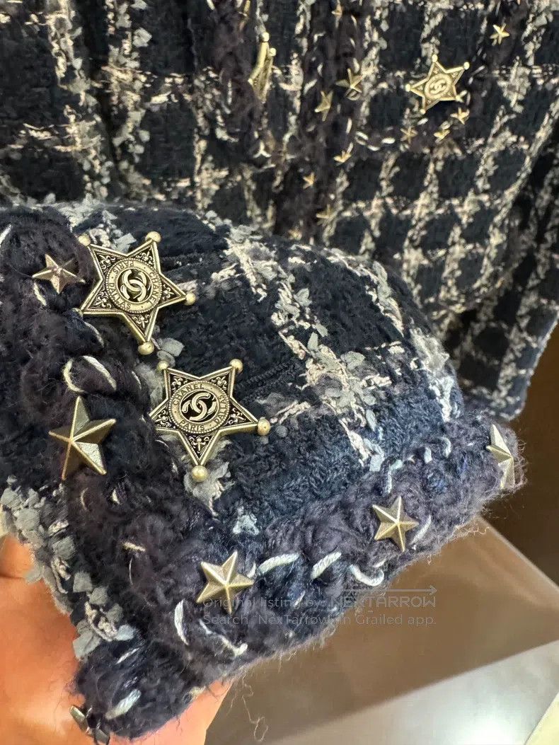 Chanel Chanel Dallas series blue and white checkered tweed jacket Size XXS / US 00 / IT 34 - 6 Thumbnail