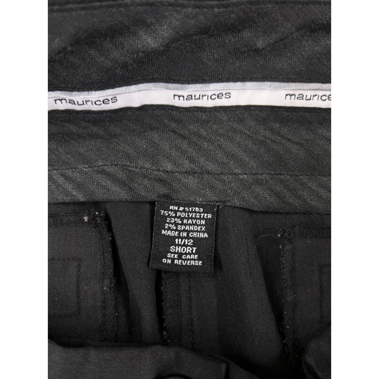 Zara Zara Pants Womens 32 Black Stretch Pockets Chino Straight Regular Cotton Blend Twill Button Zip Front Size 24" / US 00 / IT 34 - 7 Thumbnail