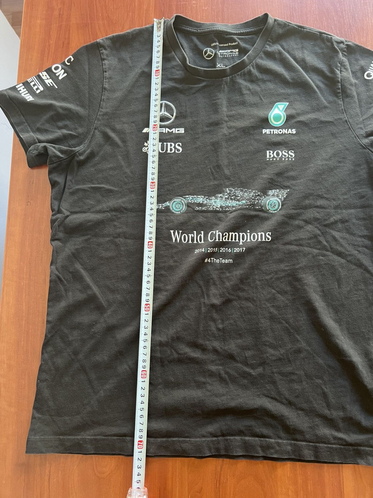 Mercedes-Benz 2017 Mercedes AMG F1 Team Mens Championship T-Shirt Black XL Size US XL / EU 56 / 4 - 10 Thumbnail