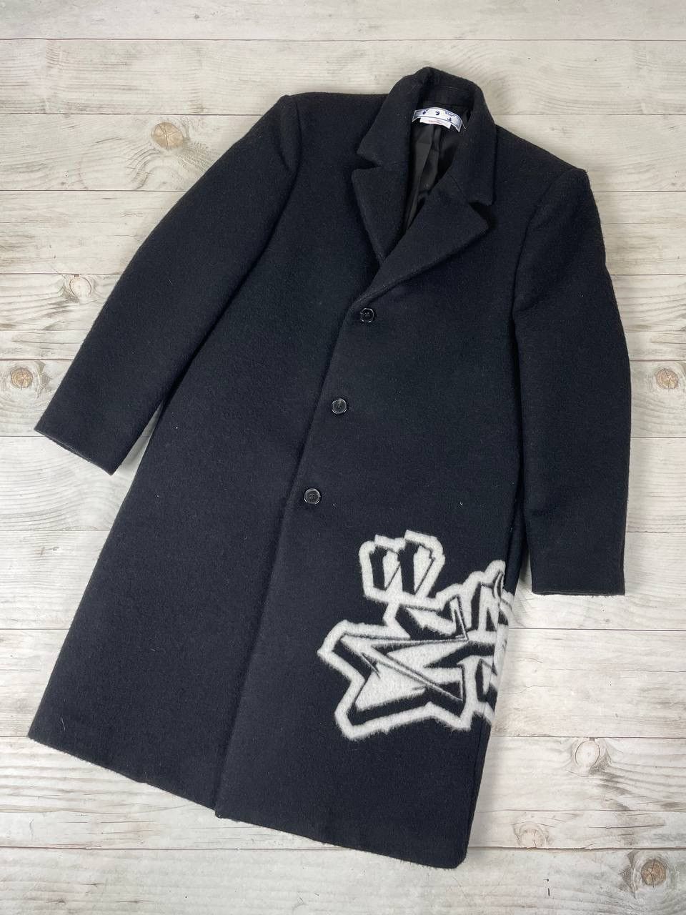 Off-White Off White Coat Wool Pattern Graffiti Size US M / EU 48-50 / 2 - 3 Thumbnail