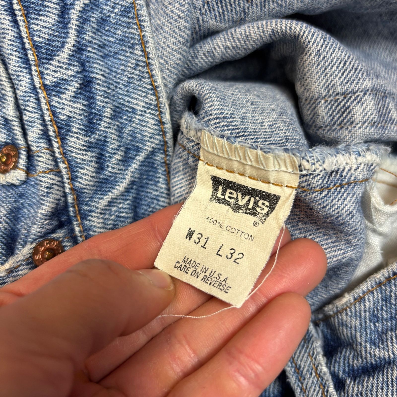 Levi's × Vintage Vintage 80s Levi's 550 Tapered Jeans Men's 31x32 Made in USA Size US 31 - 5 Thumbnail