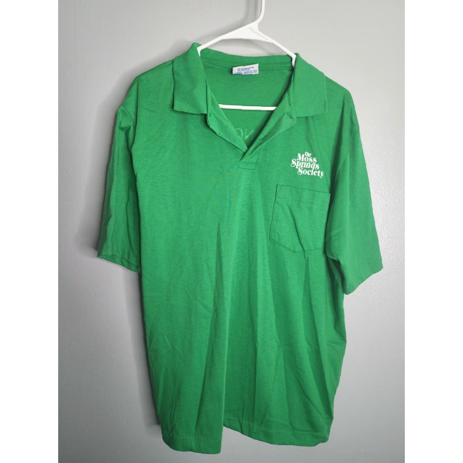 Hanes VINTAGE Hanes Moss Springs Society Pocket Polo Shirt JAP 89 Mens XL Green 90s Casual/Activewear Shirt Size US XL / EU 56 / 4 - 3 Thumbnail