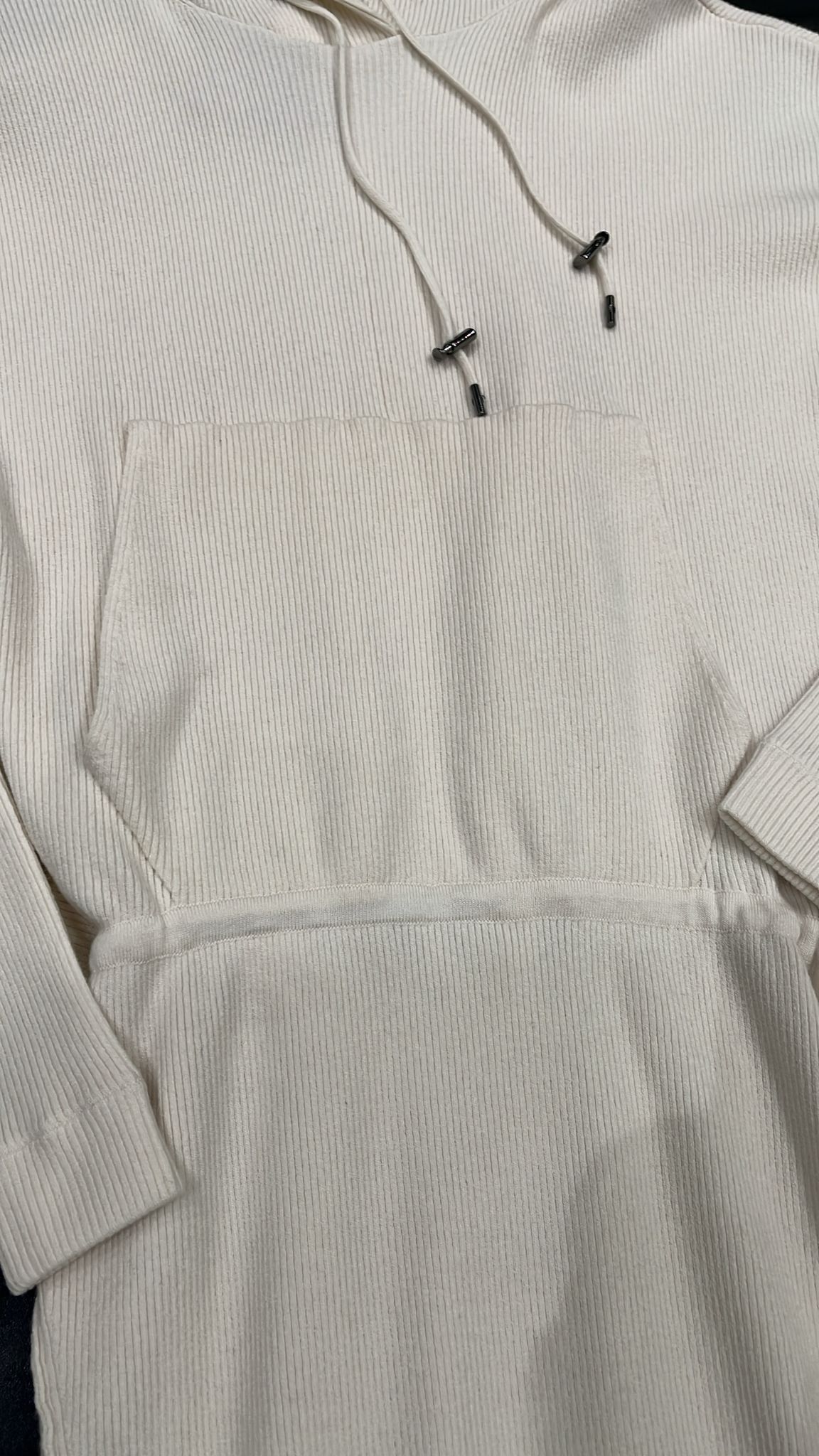 Tom Ford o1loc1c1224 Hooded Ribbed Cashmere Midi Dress White Size S / US 4 / IT 40 - 4 Thumbnail