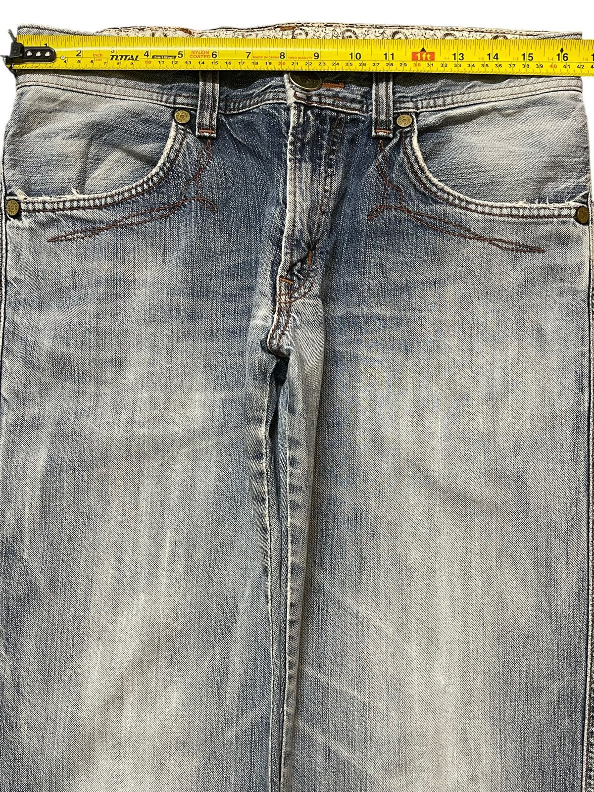 Edwin Vintage Edwin 503 Blue Trip Faded Wash Style Baggy Jeans Size US 33 - 12 Thumbnail