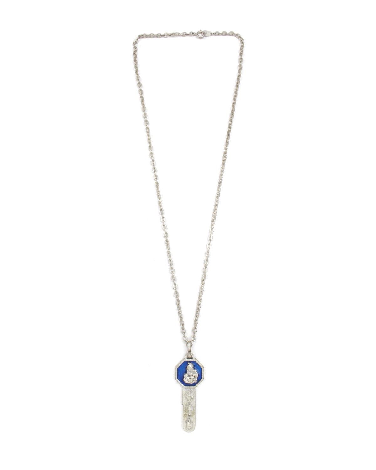 If Six Was Nine 1990S JAPANESE MADE ITALY BLUE ENAMEL KEY PENDANT NECKLACE Size ONE SIZE - 2 Thumbnail