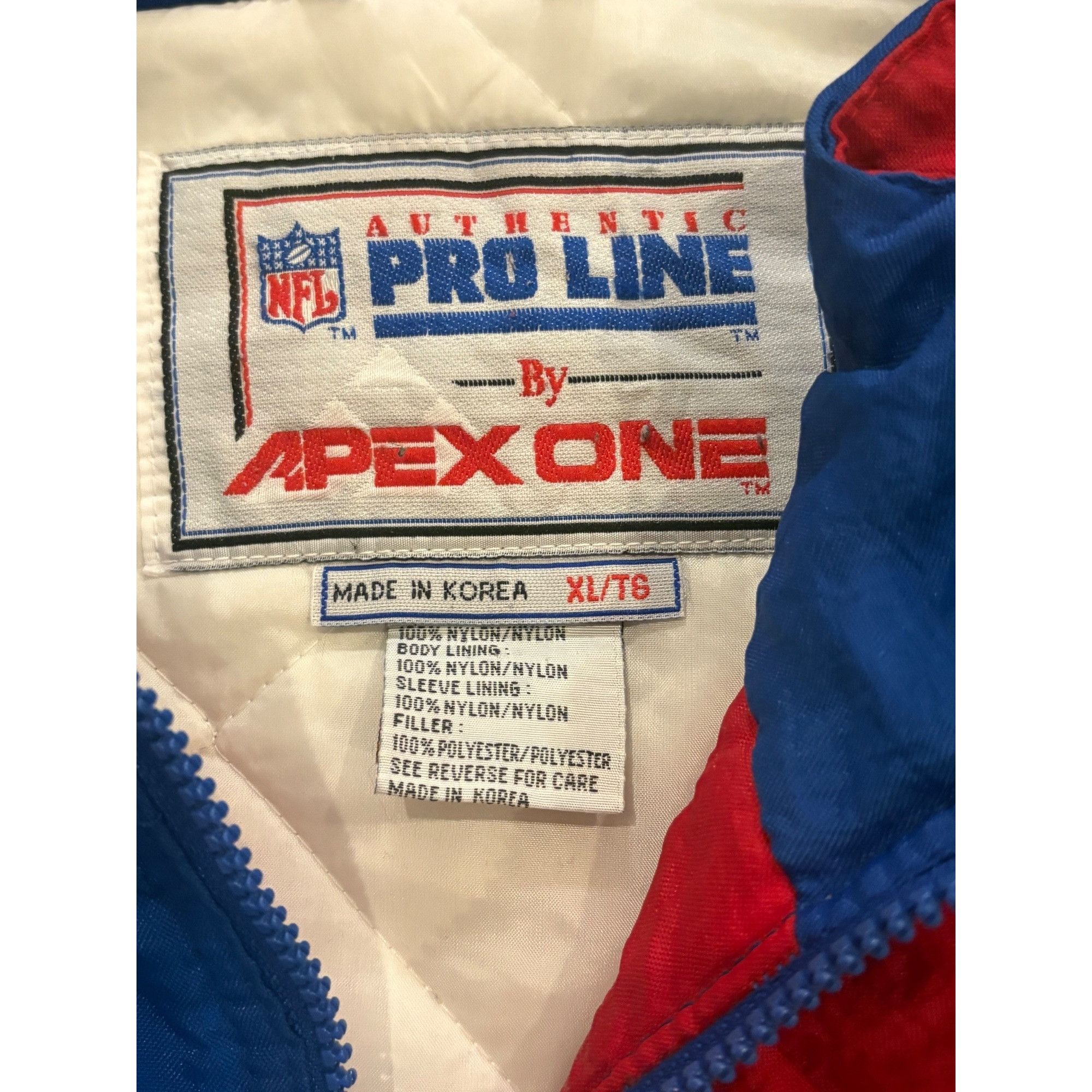 Apex One Vintage 90s Apex One New York Giants NFL Pro Line Full Zip P Size US XL / EU 56 / 4 - 6 Thumbnail