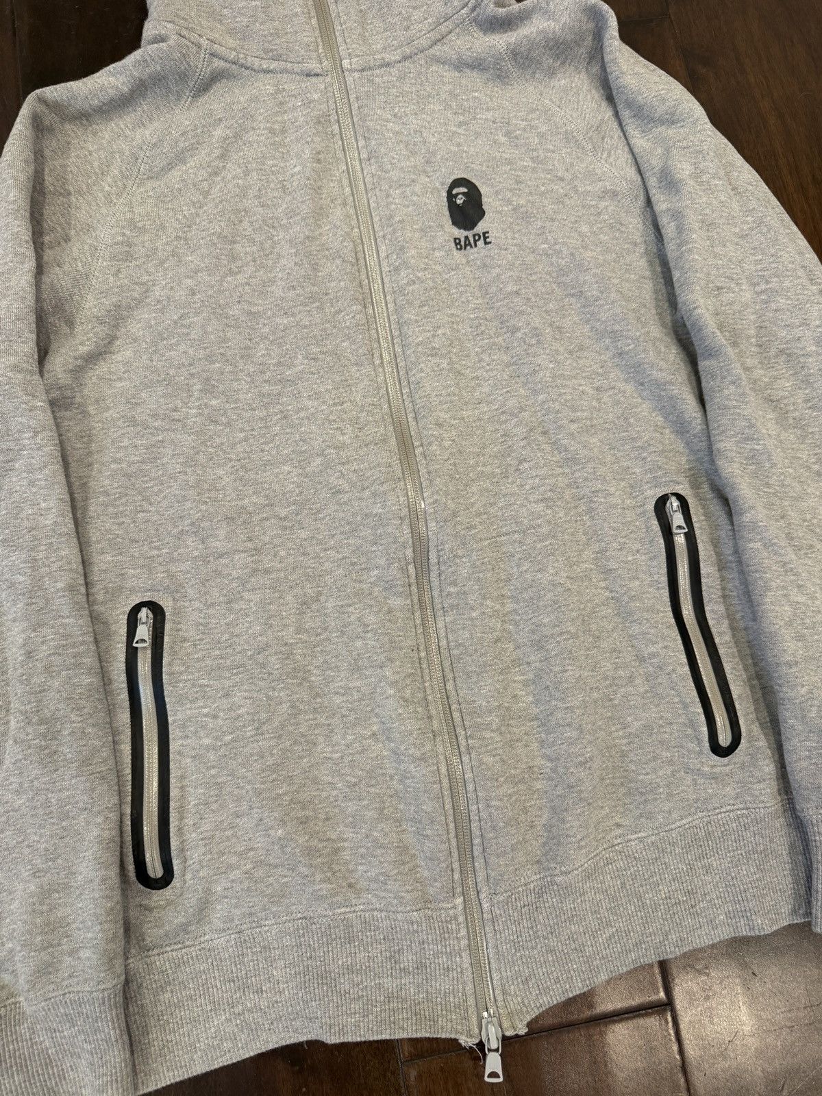 Bape Bape Grey/Grey Ape Face Full ZIP Hoodie Size US L / EU 52-54 / 3 - 2 Thumbnail