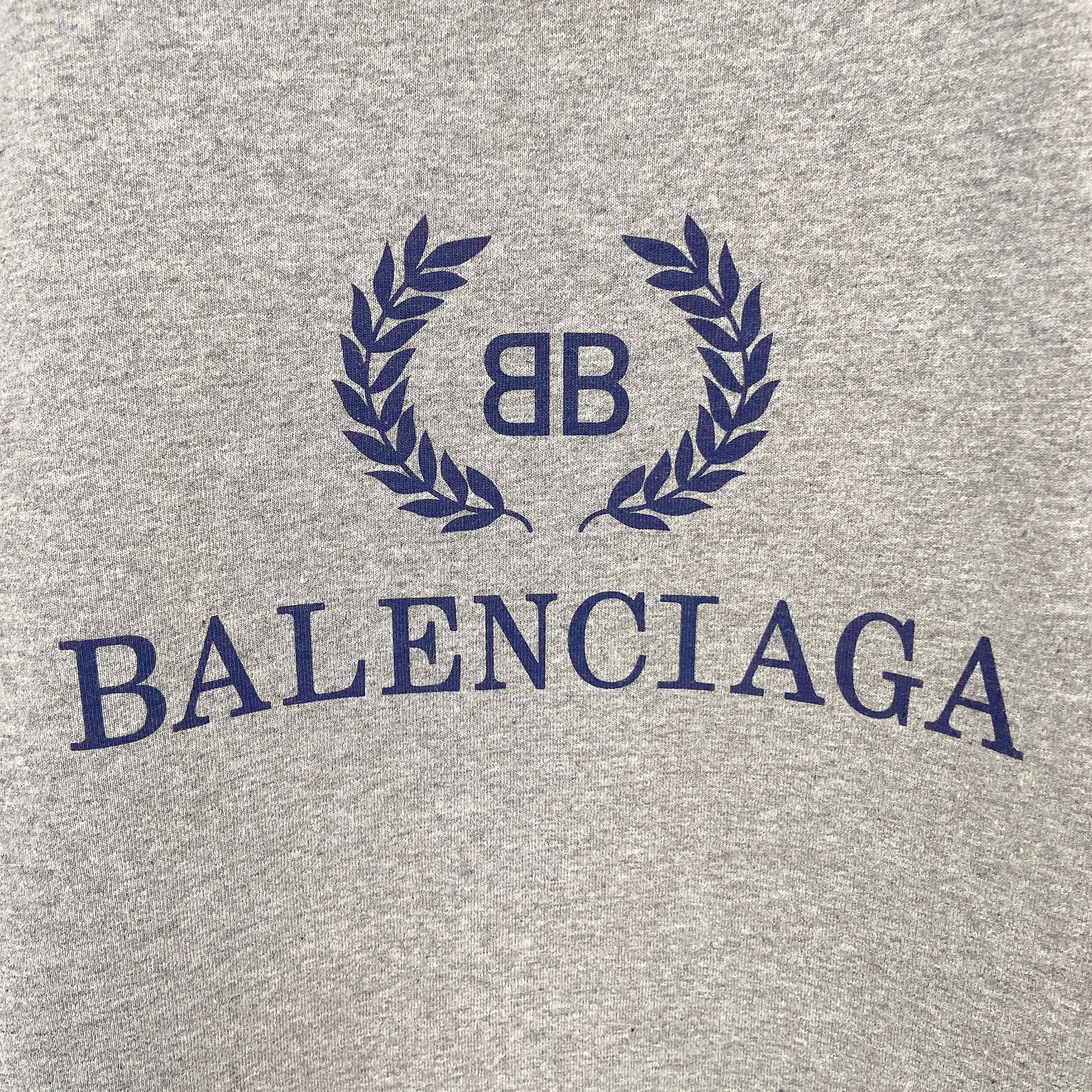 Balenciaga Balenciaga Gray Logo Crew Neck Short-Sleeve Tee S Size S / US 4 / IT 40 - 5 Thumbnail