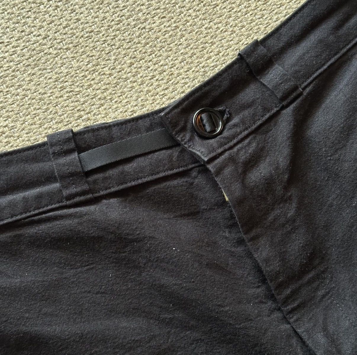 MAN-TLE MAN-TLE W-R0P4 "High-Wide Pants" Black Wax Size 1/ S Size 26" / US 2 / IT 38 - 4 Thumbnail